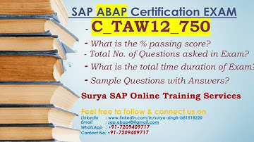 SAP ABAP - Certification Exam C_TAW12_750