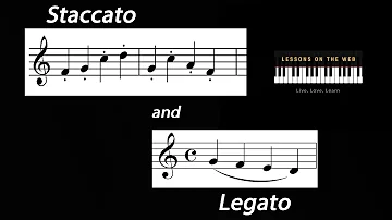 How do you tell if a song is legato or staccato?