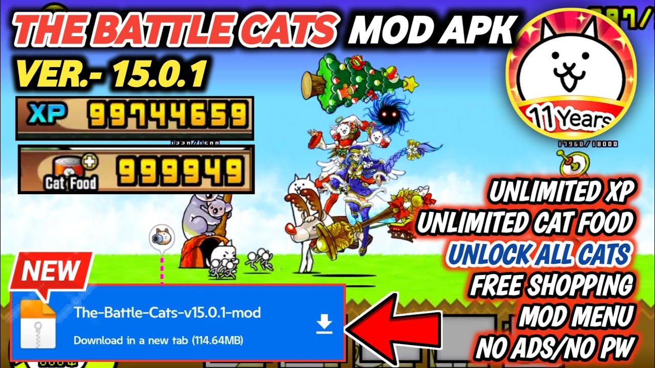 The Battle Cats Mod Apk Unlock All Cats Unlimited XP