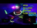 We had to pop Neon Balloons! Black light effect. Fast/Super Slow motion.