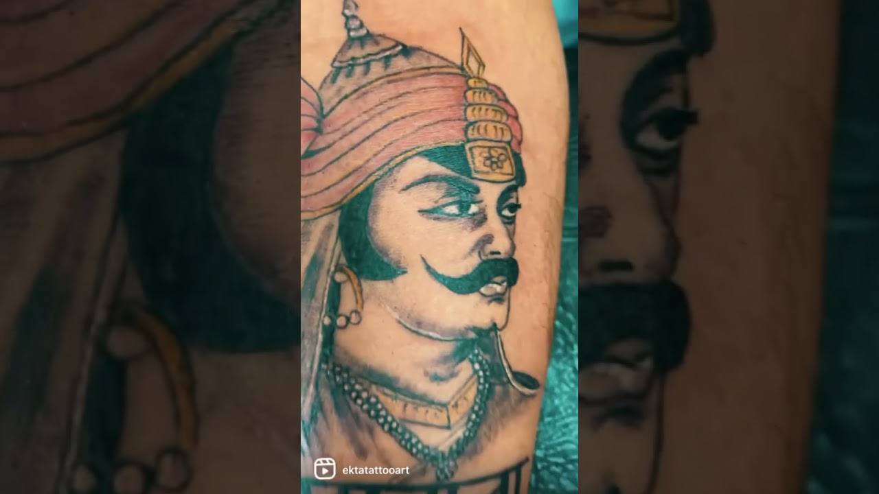 Maharana partaps Portrait tattoo done with theme  for a very amazing  buddy from GaziabaadUttar Pardesh   follow us mdtattooz  whatsapp  for  By MD Tattooz  Facebook