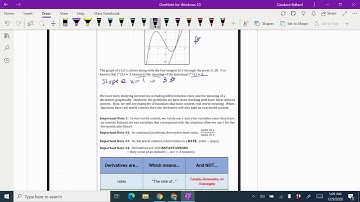 Calculus 4.1 Interpreting the Meaning of the Derivative in Context