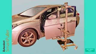 Dent pulling of vehicle doors - Dent repair processes by Autorobot® SmartPuller