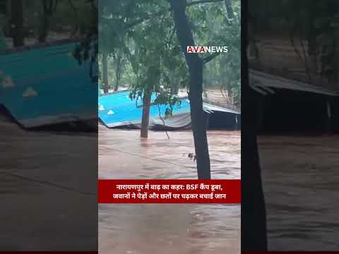 Flood Havoc in Narayanpur! BSF Camp Submerged #avanews