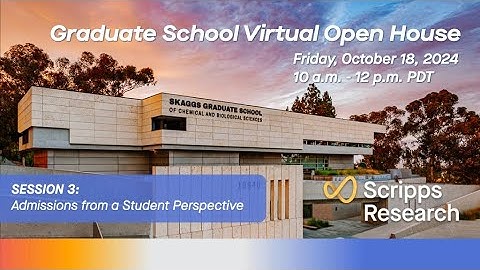 2024 Graduate Program Open House - Pt. 3: Admissions from a Student Perspective