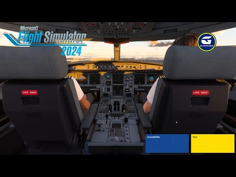 Primeiro voo no Microsoft Flight Simulator 2024 com uso de teclado