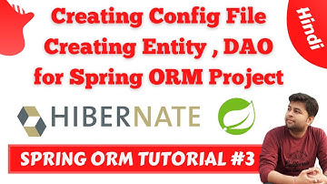 Adding Configuration File | Creating Entities | Creating Dao for Spring ORM Project | Spring ORM