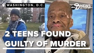 2 teens found guilty of brutal DC murder of 64-year-old Reggie Brown