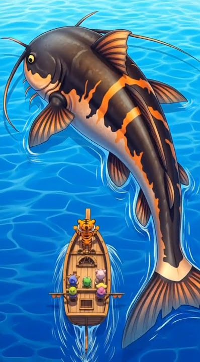 Tiger Feeding a Giant Catfish on a Ship – Amazing Animal Story”