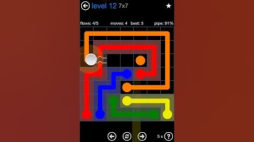 Flow Free Bridges Challenge Pack 7x7 Level 12 Walkthrough