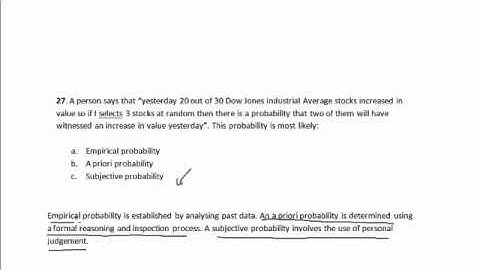 CFA Tutorial: Quantitative Methods (Priori Probability)
