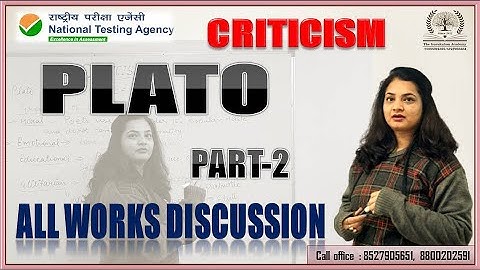 PLATO [PART-2]: ALL WORKS DISCUSSION, explained by Dr. Neha Jain.#criticism #8527905651