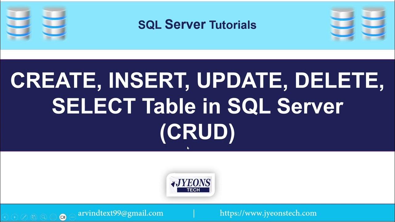 Create Insert Update Select IN SQL SERVER QUERY | CRUD in SQL Query ...