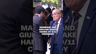 Mamdani and Giuliani shake hands at 9/11 ceremony