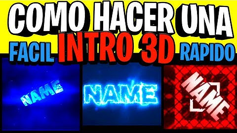 Como hacer una INTRO 3D profesional desde ANDROID SIN NINGANA APP NI PROGRAMA * SOLO CON UNA PAGINA*