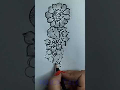 amazing mehndi/hena design arabic basics for beginners pencil shading #shorts