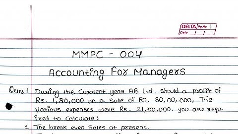 MMPC 004 solved assignment 2023-2024 | MMPC  004 ignou solved assignment 2023-2024 | MBA | ignou