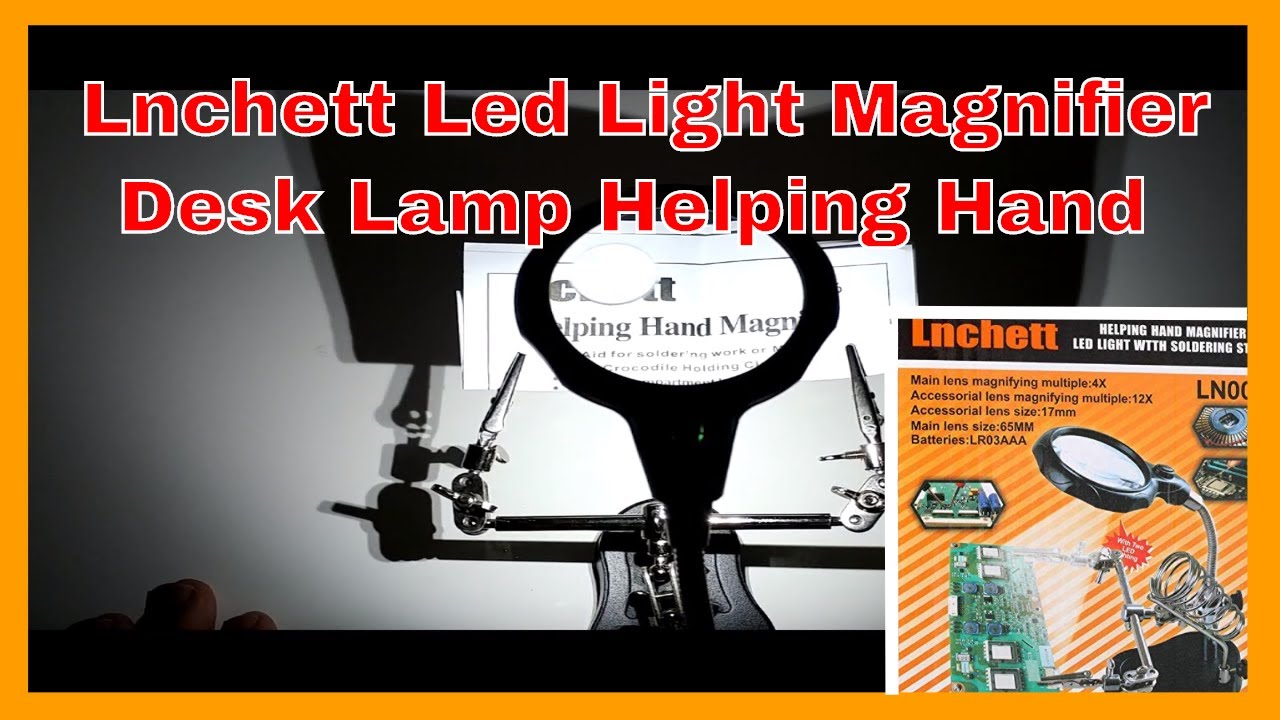 Lnchett Led Light Magnifier Desk Lamp Helping Hand With