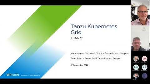 VMware Tanzu Kubernetes Grid Product:  Overview and debug