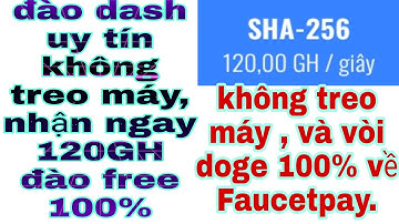 Đào tự động DASH không cần treo máy , rút về mọi ví Free 100%,và wep đào DOGE không min vòi quá ngon