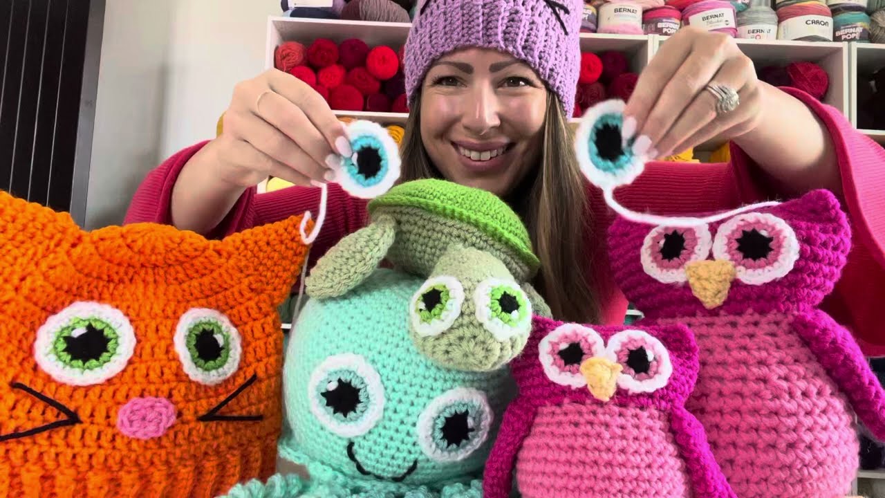 Crochet Cartoon Eyes 