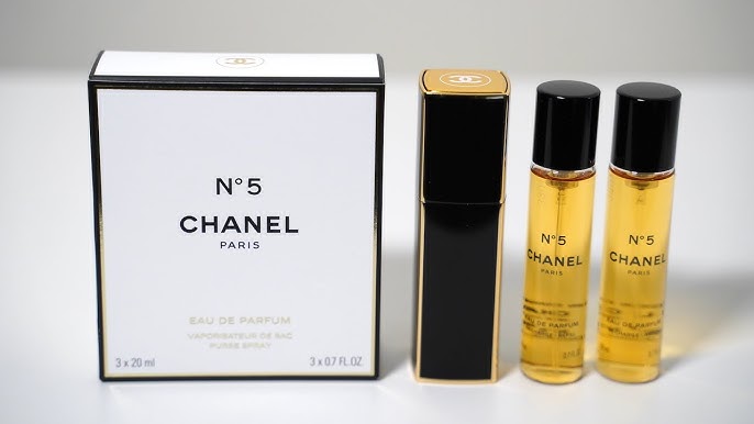 Coco Mademoiselle by Chanel for Women, Set (Eau De Toilette Spray 0.7  Ounce, Two Eau De Toilette Refills, 0.7 Ounce Each) Scent
