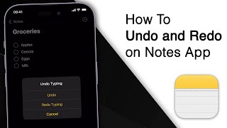 How To Undo And Redo On The Notes App Ios 16