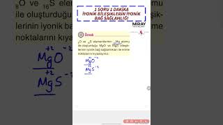 Kimya Tyt 1 Soru 1 Daki̇ka İyonik Bileşiklerin İyonik Bağ Sağlamlığı Ve Erime Noktası