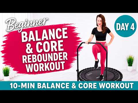 Rebounding 10-min Rebounder Balance & Core Workout For Beginners | Day 4