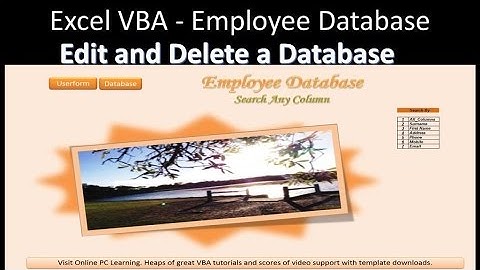 Edit and Delete from a Userform