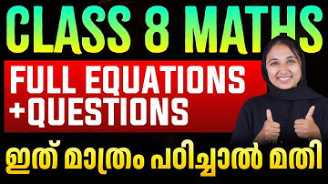 Class 8 Maths | Full Equations + Questions | Most Important Questions | Eduport
