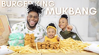 Eating Burger King WHOPPERS With My Crazy Kids, Onion Ring &amp; Fries | MUKBANG | Try Not To Laugh