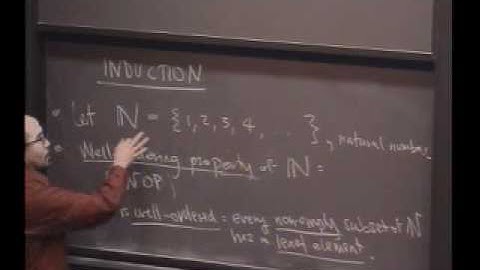 Real Analysis, Lecture 6:  The Principle of Induction (1/8)