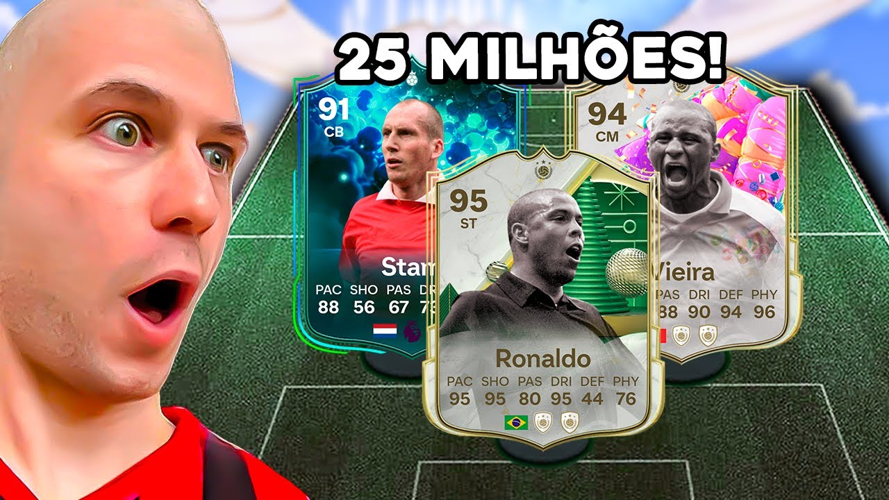MONTEI UM TIME MILIONÁRIO SÓ DE CARECAS 💸🤑 ESSE TIME VALE MUITO DINHEIRO! EA FC 25 ULTIMATE TEAM BR