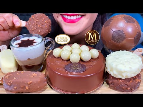asmr-double-chocolate-dessert,-chocolate-cake,-magnum-ice-cream,-choco-ball-massive-eating-sounds