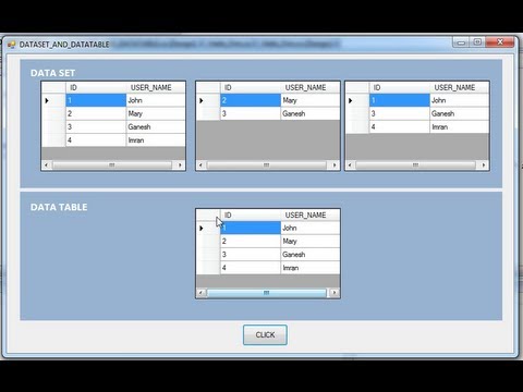 Videó: Mi a különbség a DataSet és a DataTable között?