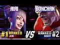 SF6 ▰ AIAI (#1 Ranked Juri) vs BONCHAN (#2 Ranked Sagat) ▰ High Level Gameplay