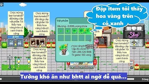 Nâng cấp thành công item tôi thấy hoa vàng trên cỏ xanh game Avatar 2D