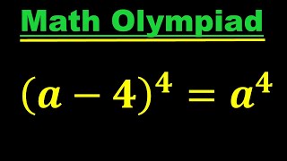 A Nice Algebra Equation | Math Olympiad Problem a=?