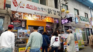 Korean Black Garlic Fried Chicken / Crispy Rice Crust / Sweet and Sour Chicken| Korean Street Food