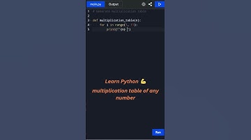 Multiplication of any Table Program in Python | Python Interview Question #learnpython #interview