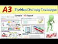 What is A3 Problem Solving tool ? | How A3 tool helps to solve problems explained with examples