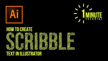 How to create Scribble text effect in illustrator | 1 minute tutorial