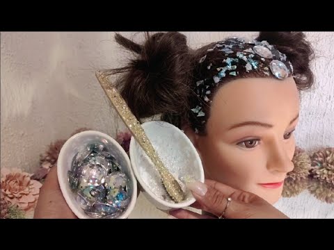 ASMR te acomodo cristales gigantes en tu cabello 🪩✨