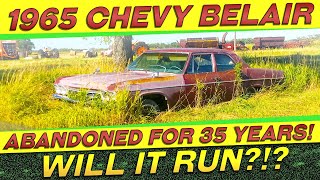 Abandoned 1965 Chevrolet BelAir! Sitting for 35 years! Will it Run?!?