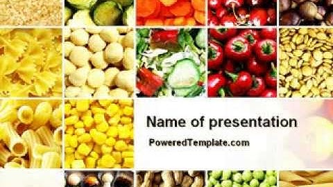 Vegetarian Foods PowerPoint Template by PoweredTemplate.com