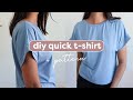 Diy tshirt  sewing pattern  easy batwing sleeve tee tutorial