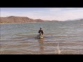 tarrayazo de 8 tilapias gigantes en lago muy grande con mucho oleaje