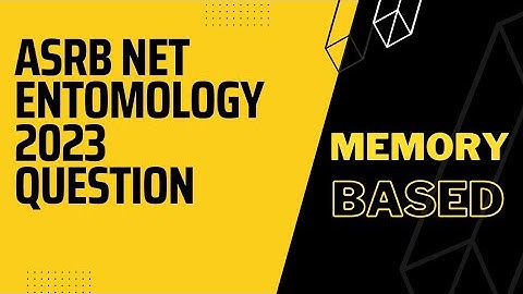 ASRB NET ENTOMOLOGY 2023 ||Memory based questions. #entomology #asrbnet #net #icar