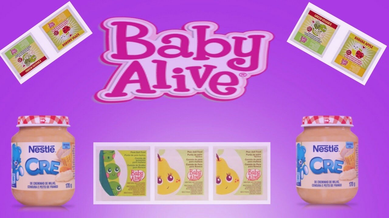 Personalizando potes de papinha p/baby alive